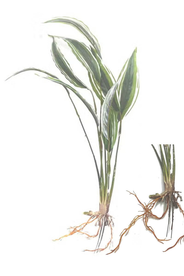 Artificial tree that mimics natural plants with soft-textured roots