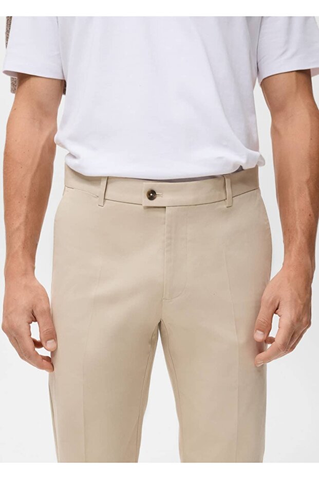 Regular kesim pamuklu pantolon - 7