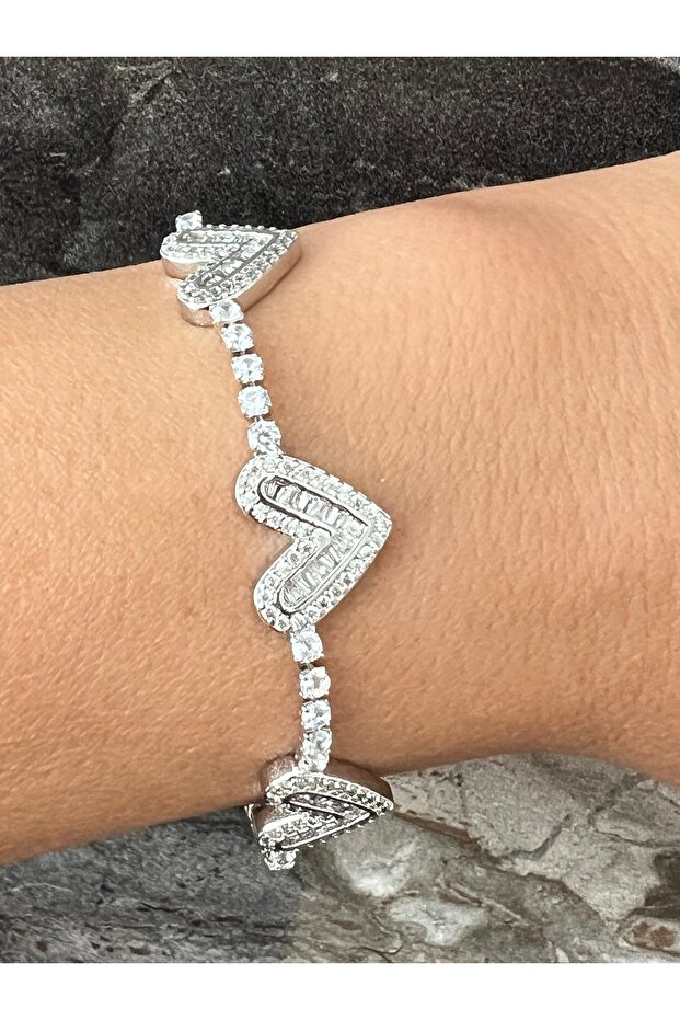 Vip Series Steel 19.5 cm Heart Bracelet