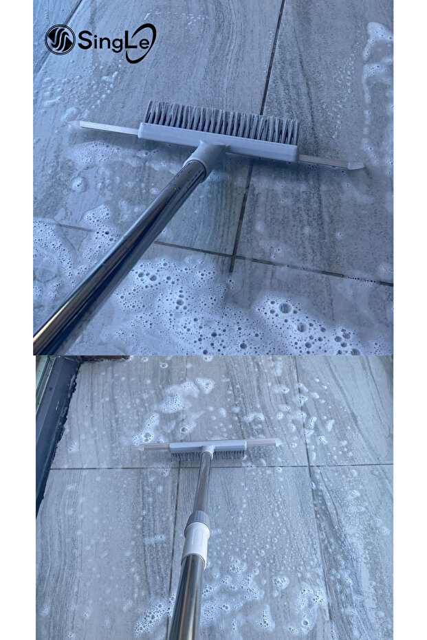 Floor Drawstring Brush Mop Magic Clean Sweeper Silicone Squeegee Lint Free - 3