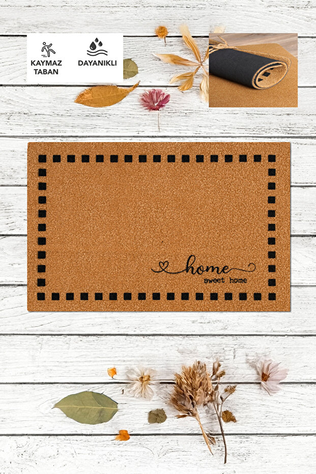 Home Sweet Home Written Doormat, Door Mat, Home Gift Dowry Doormat, Patterned Doormat