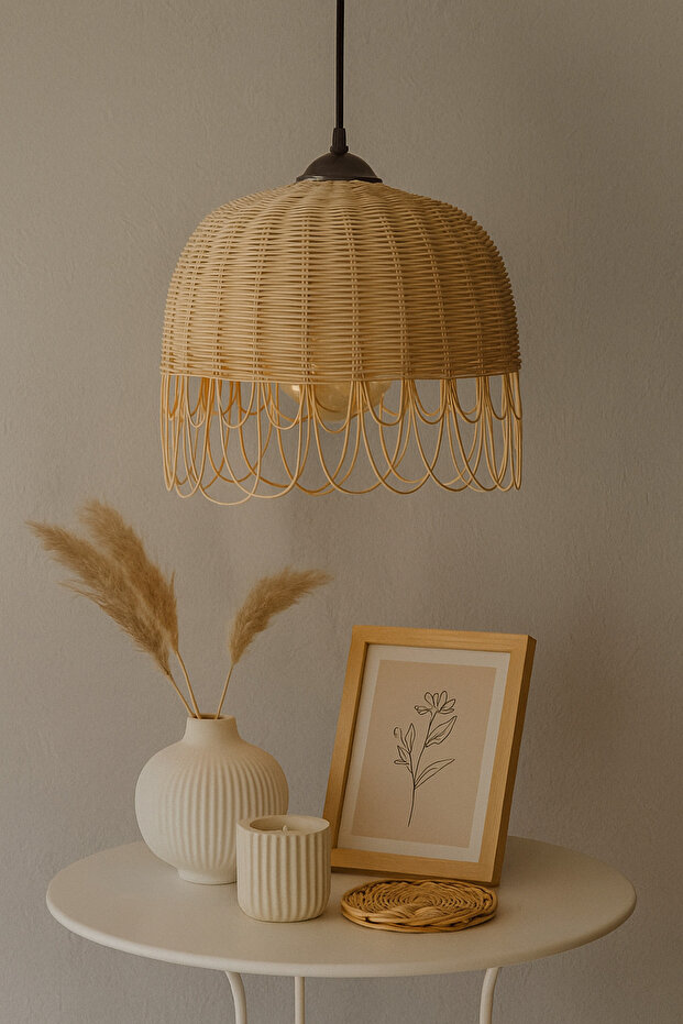 Bambu, Hasır Sarkıt Avize 35 - 37cm: Pendant - 1