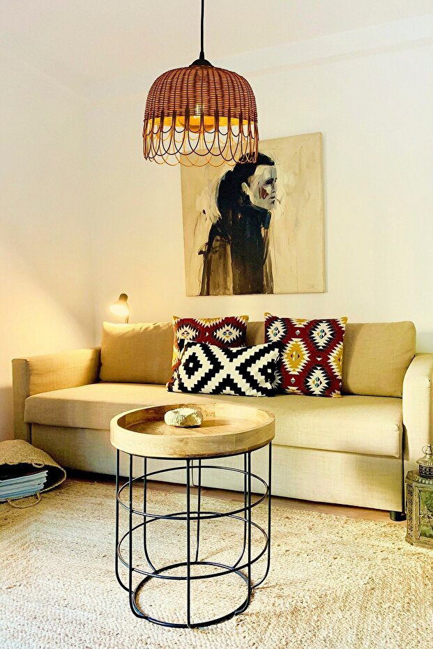 Bambu, Hasır Sarkıt Avize 35 - 37cm: Pendant - 3