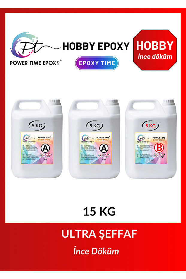 15 Kg Hobby Epoxy/ Ultra Şeffaf Ve Parlak Epoksi Reçine Ince Döküm - 1