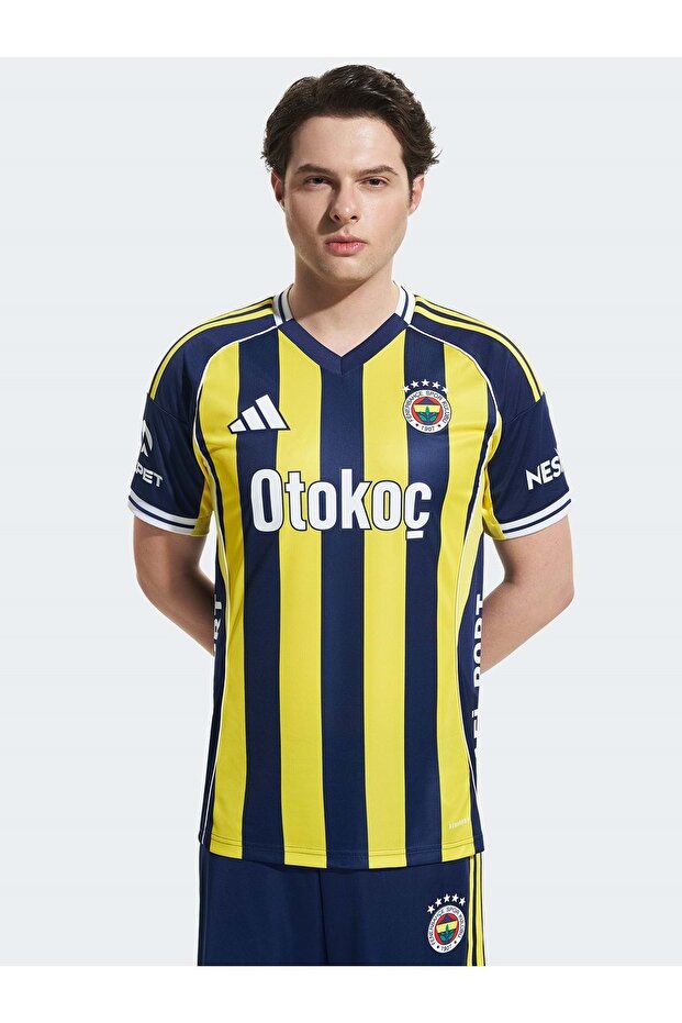 Fenerbahçe Çubuklu Forma 25/26 Erkek İç Saha Forması SARI-LACİVERT
