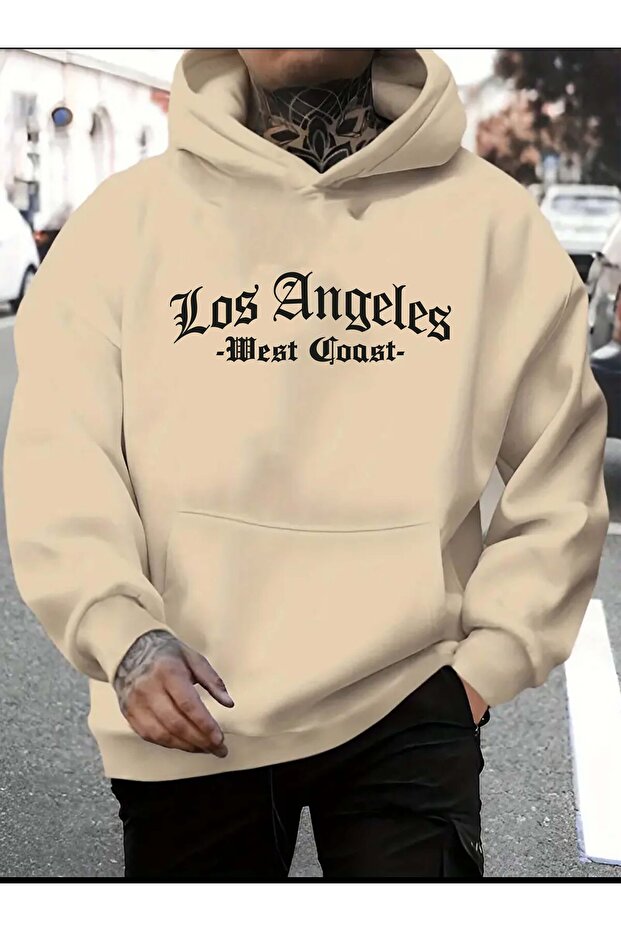 سويت شيرت بغطاء للرأس مطبوع من Losangeles