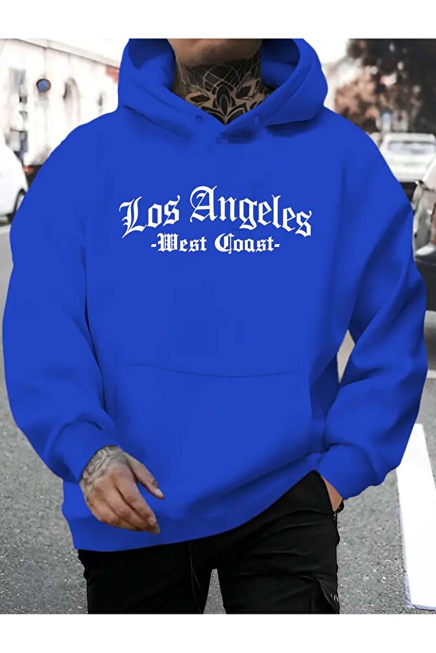سويت شيرت بغطاء للرأس مطبوع من Losangeles