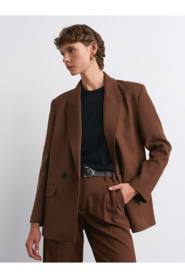 60767 Blazer Jacket-Brown - 3