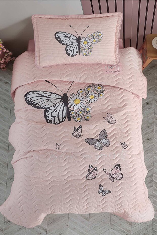 Ranforce %100 Pamuk Tek Kişilik Yatak Örtüsü Seti Daisy Love - 1