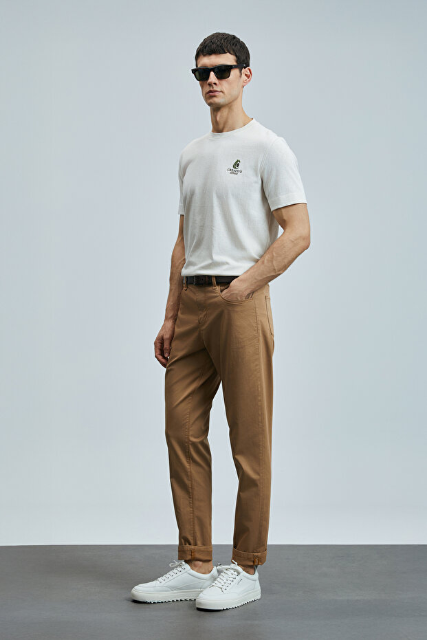 Helt Spor 5 Cep Erkek Pantolon Slim Fit Deve Tüyü - 2