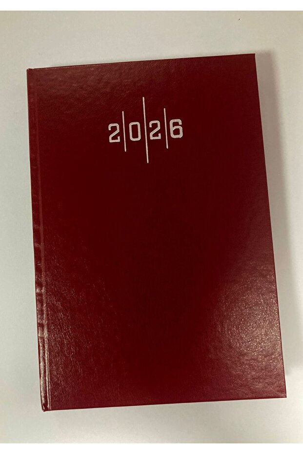 2025 Agenda Economic Leather-Bound Lined Daily Planner 14X20 cm Claret Red Color Will Be Sent.