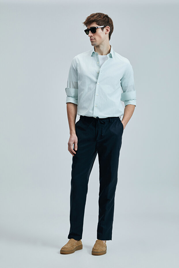 Charles Erkek Basic Gömlek Regular Fit Yeşil - 4