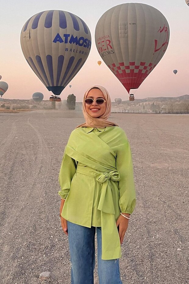 Women's Tie-Detail Shoulder Poplin Shirt Green
