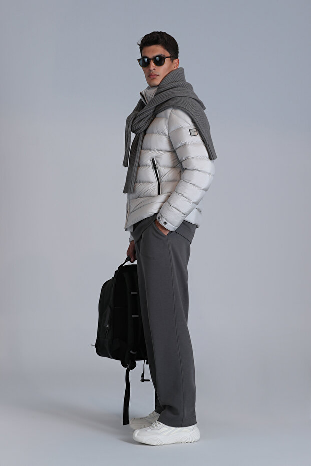 Clow Goose down Men's Coat Stone - 4