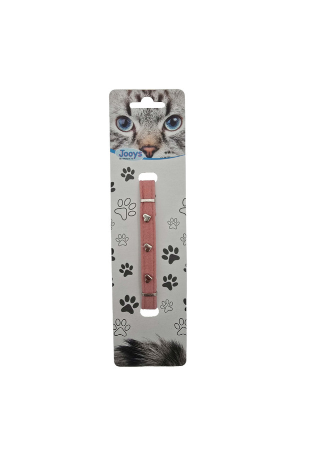 Velvet Bell Heart Cat Collar Powder