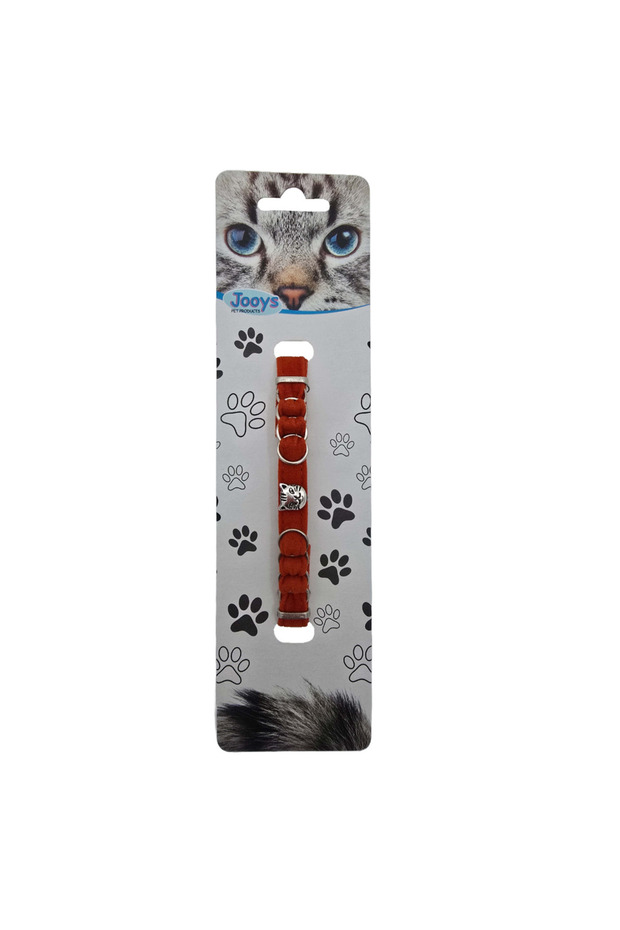 Velvet Bell Ring Cat Collar Orange