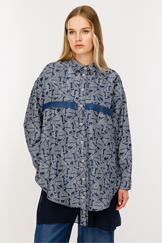 DENİM Örme Gömlek Pantolon Takım 4875 - 3