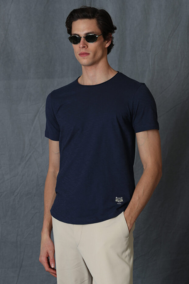 Junya Erkek Basic Tişört Lacivert - 4