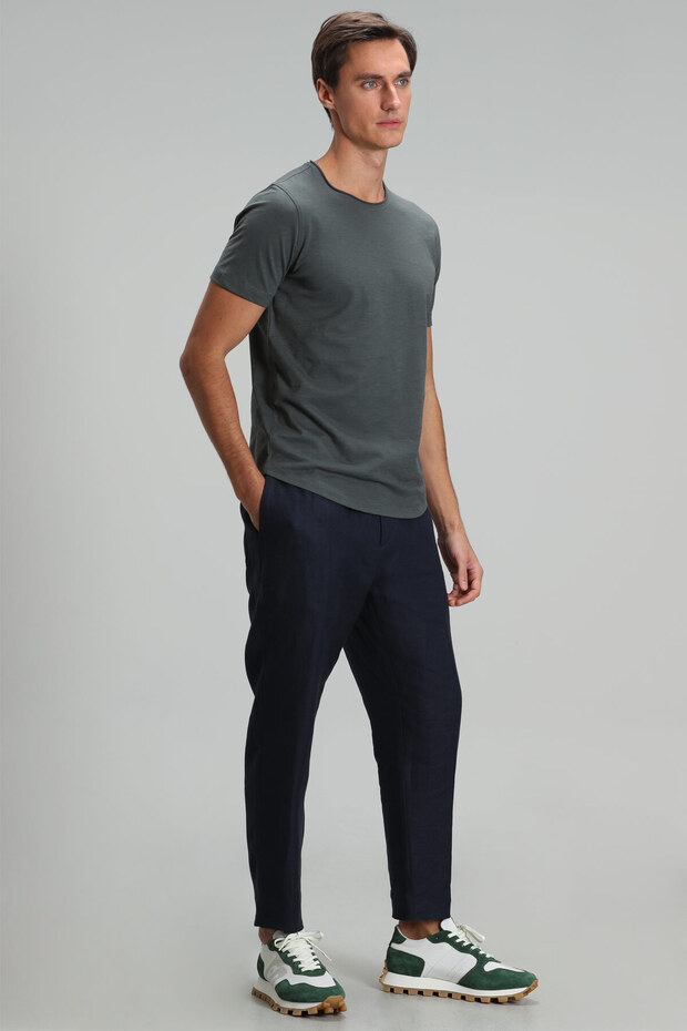 Junya Erkek Basic Tişört Haki - 5