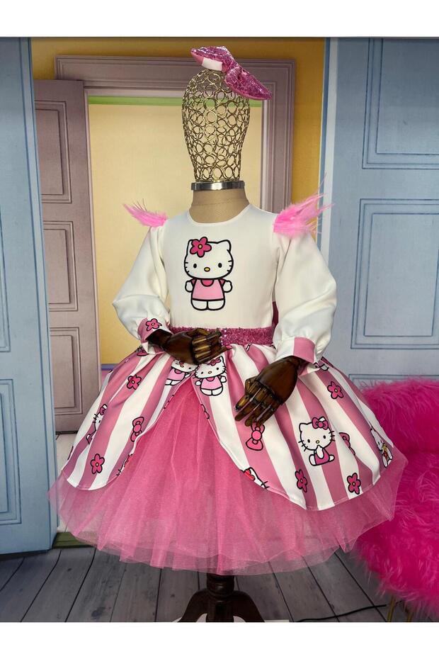 Hello Kitty Elbise, Hello Kitty Pembe Elbise - 5