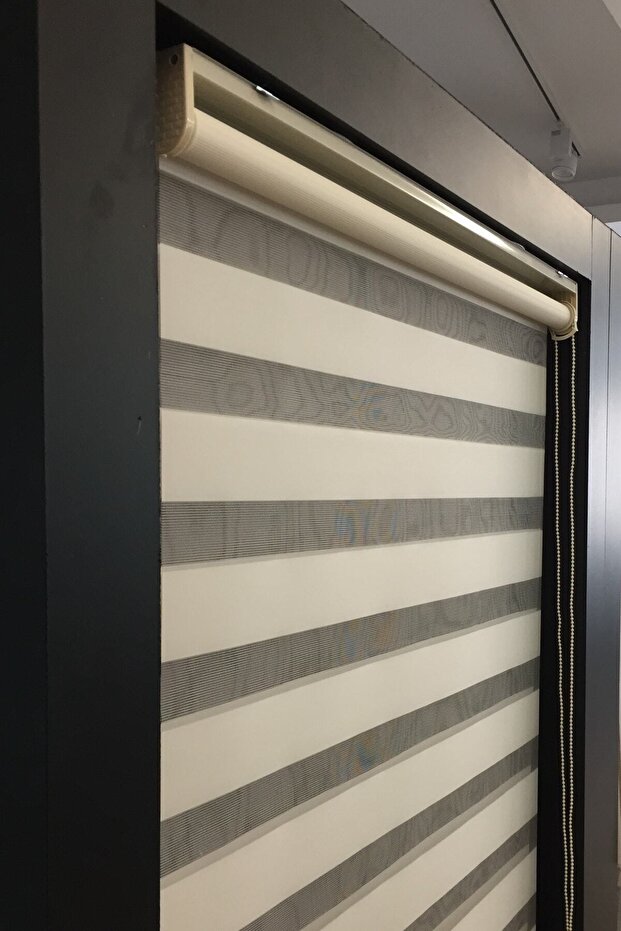 Stor Zebra Perde Krem Etek Modelli - 3