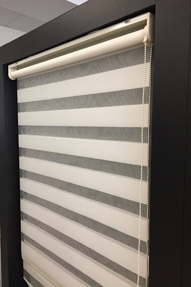 Stor Zebra Perde Krem Etek Modelli - 7