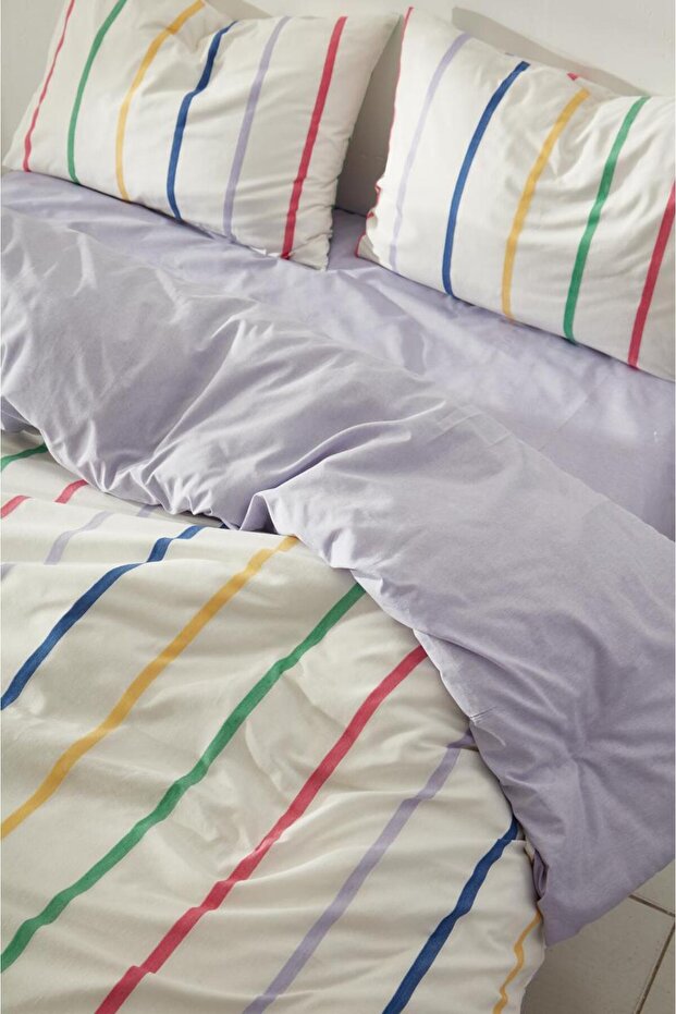 Lila Summer Bomb Duvet Cover Set Single (Without Sheets)