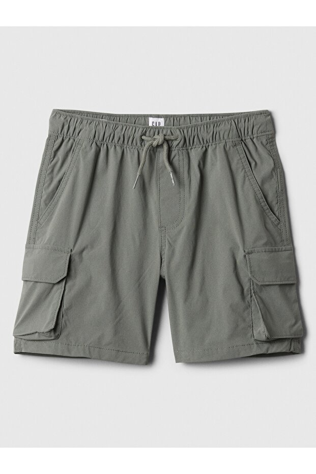 Erkek Çocuk Gri Hybrid Pull-On Kargo Şort - 1