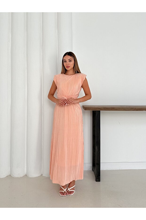 Rochie elegantă plisată pentru damă - 1