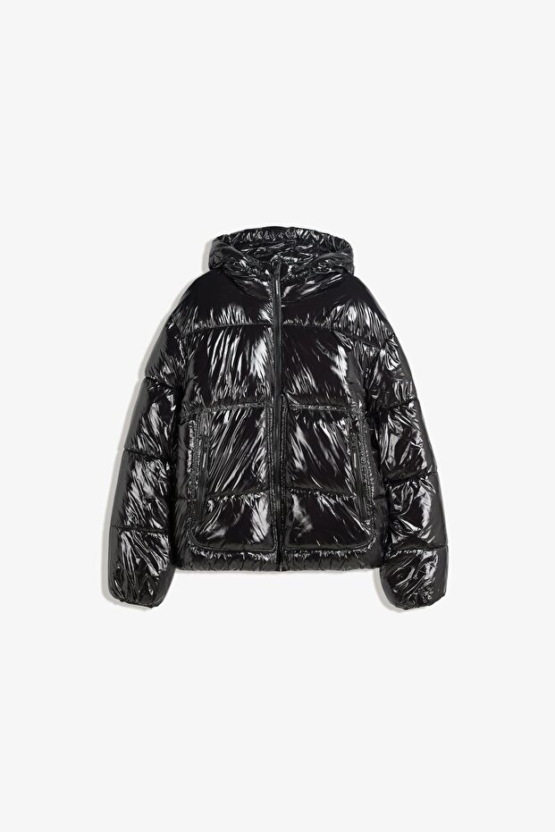 Kapüşonlu şişme ceket - 2