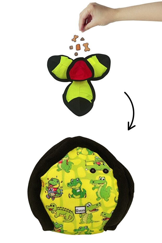 Lotus Mama Hide and Seek Dog Toy – Interactive Smell and Fetch Ball with Crocodile Pattern