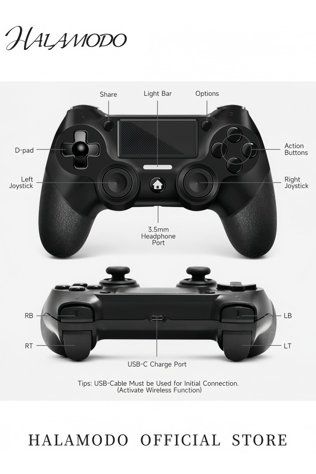 وحدة تحكم لاسلكية لجهاز بلاي ستيشن 4 - أخضر/أبيض - 5