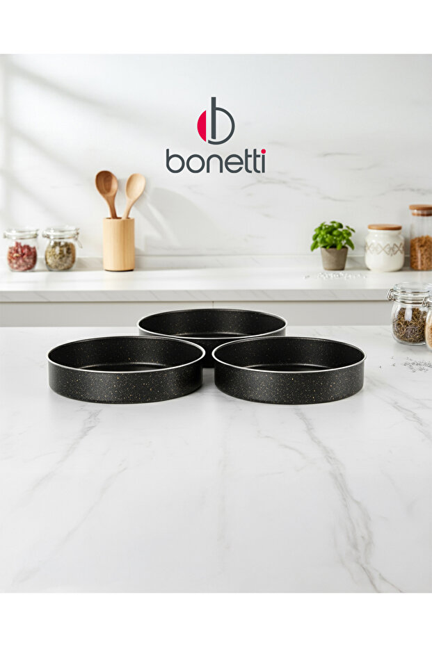 Set of 3 Granite Baking Trays | 28, 30, 32 cm | Non-Stick Surface