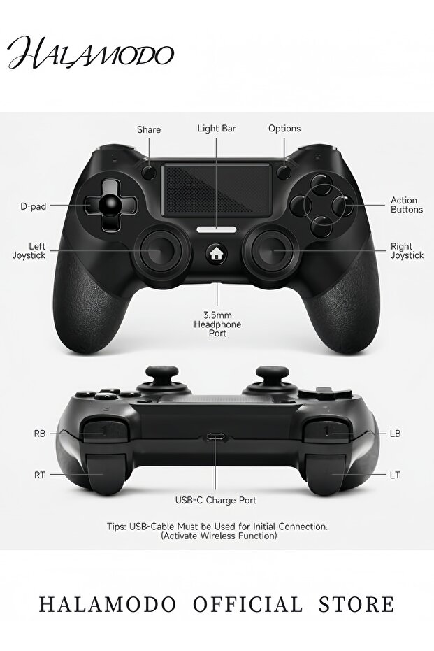 وحدة تحكم لاسلكية لجهاز بلاي ستيشن 4 - أخضر/أبيض - 5