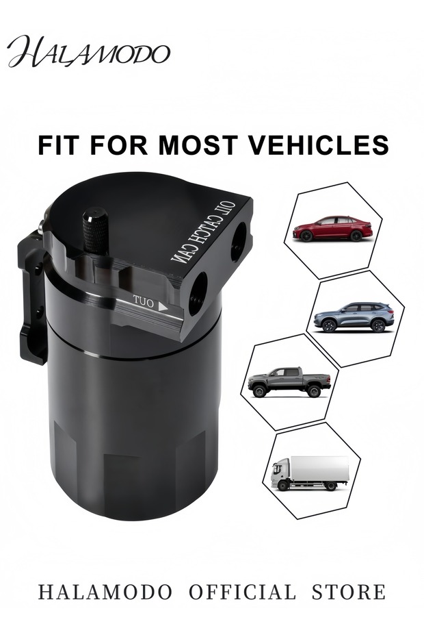 Engine Baffled Oil Catch Can Tank - 5