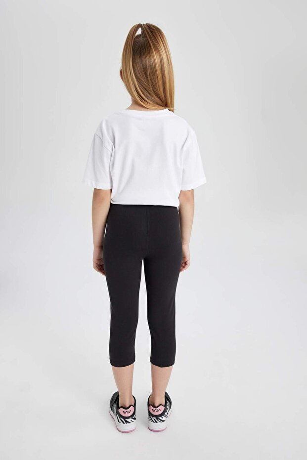 Kız Çocuk Midi Basic Düz Tayt B5656A824SM - 5