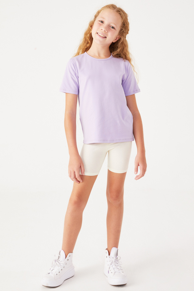 Crew Neck Cotton Girl's T-Shirt 2007
