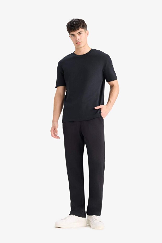 Regular Fit Eşofman Altı İçi Polarlı Basic Düz Cepli Beli Bağcıklı Düz Paça D7836AX25SP - 1