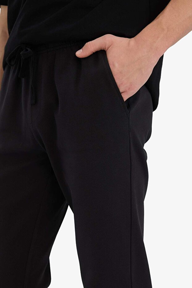 Jogger Pantolon Esnek Basic Düz Beli Bağcıklı Cepli Düz Paça C6022ax25sp - 6