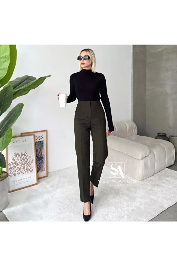 Flatolu Pantolon - Haki - 1