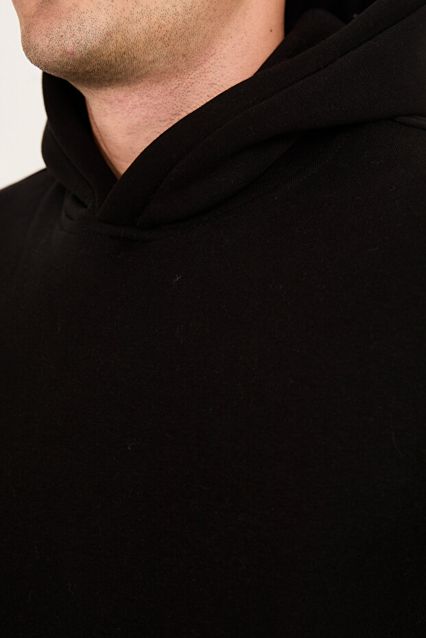 Kapüşonlu Basic Oversize Erkek Sweatshirt - 6