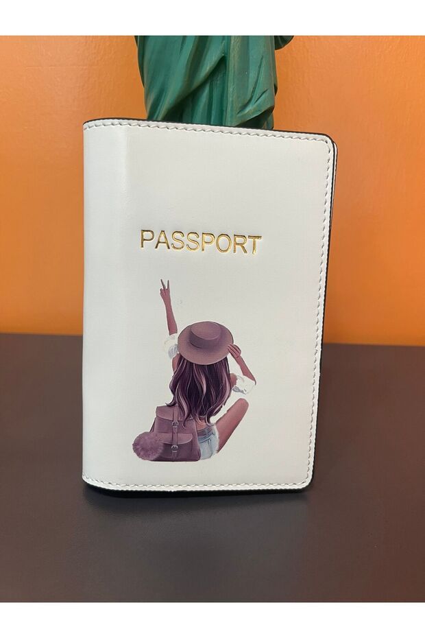 KUMRAL FREE GIRL GENUINE LEATHER PASSPORT CASE