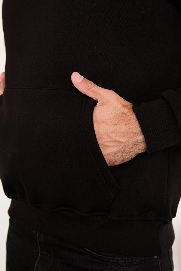 Kapüşonlu Basic Oversize Erkek Sweatshirt - 7