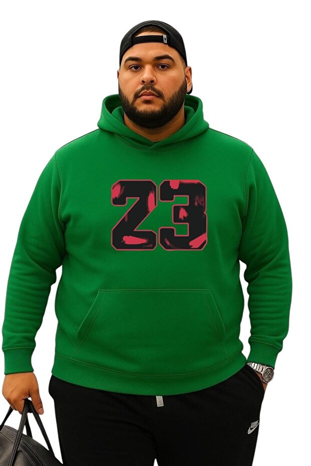 سويت شيرت مقاس كبير مطبوع عليه 23