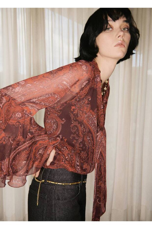 Blouse with Paisley Print