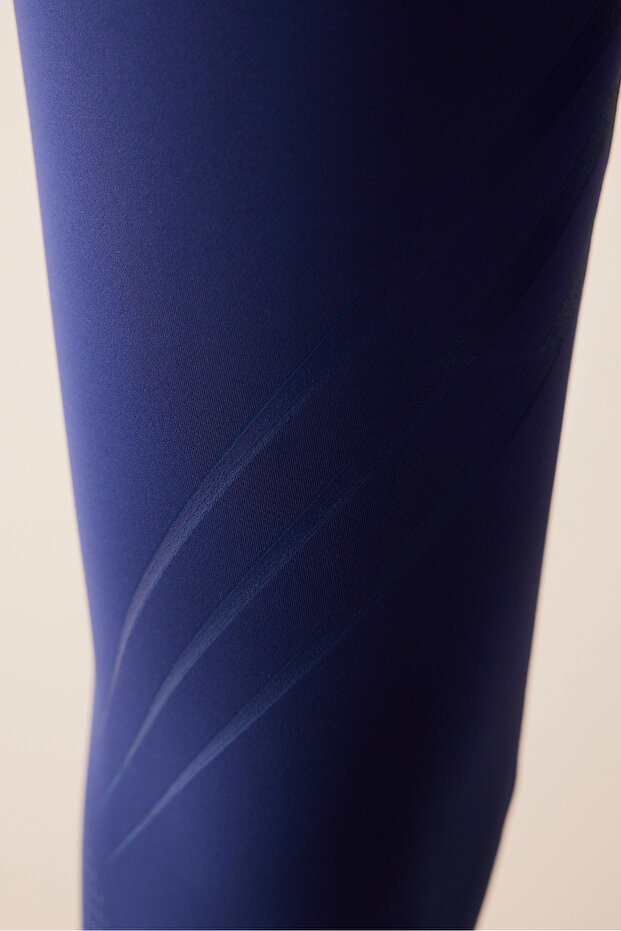 Lacivert Yüksek Bel LYCRA FitSense™ Tayt - 6
