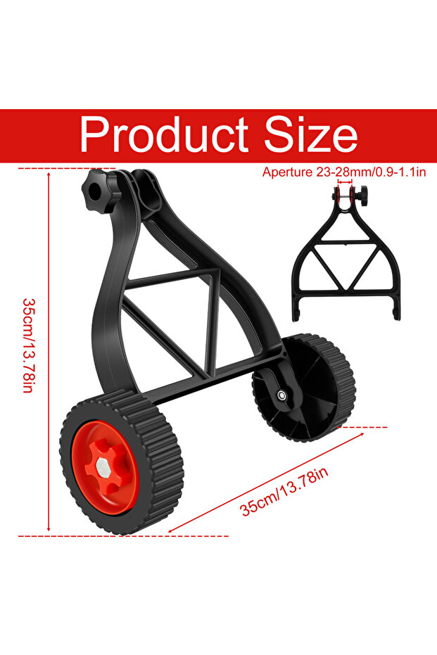 B Lawn Mower Support Wheel Adjustable Weed Trimmer Auxiliary Wheels Garden Lawn Mower Cutter Replac.