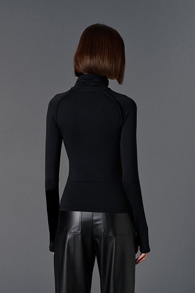 Balıkçı yaka basic bluz - 7