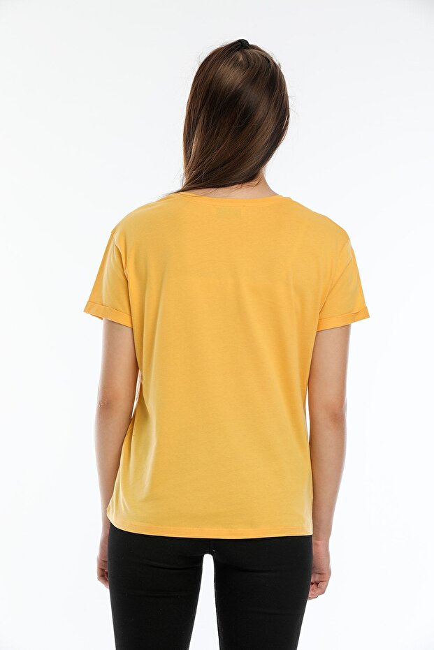 Yellow Lemon Printed Double Arm Basic - 4