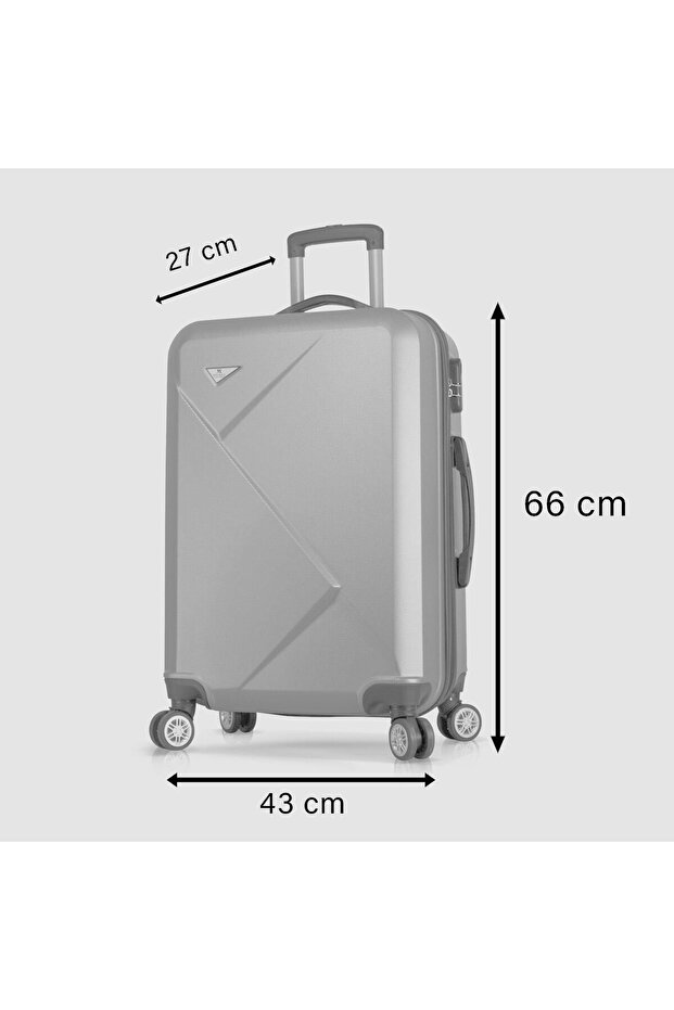 Diamond Abs Orta Boy Valiz Siyah - 4